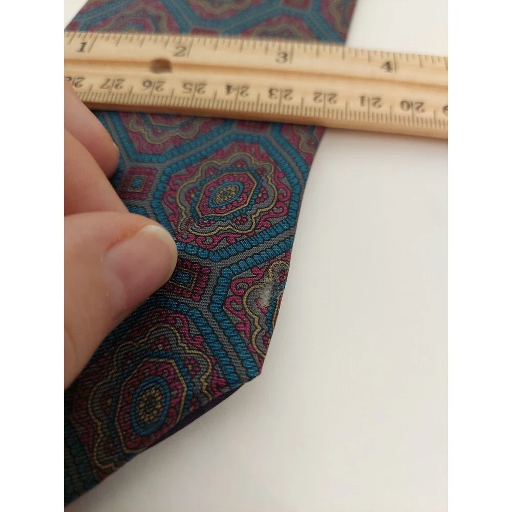 Envoy Men's Tie Flawed Blue Mosaic Pattern